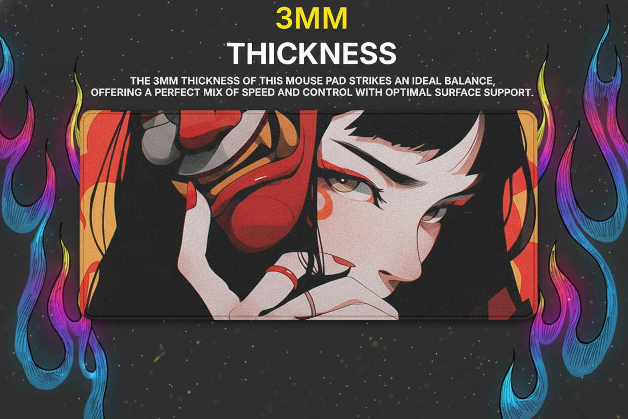 40x90cm Gaming Samurai Oni Mouse Pad Japan Mask Girl Deskmat Large Gamer Professional Premium Mousepad Speed Control Accessories