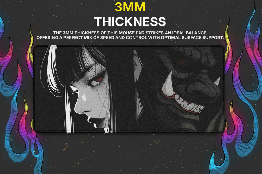 40x90cm Gaming Samurai Oni Mouse Pad Japan Mask Girl Deskmat Large Gamer Professional Premium Mousepad Speed Control Accessories