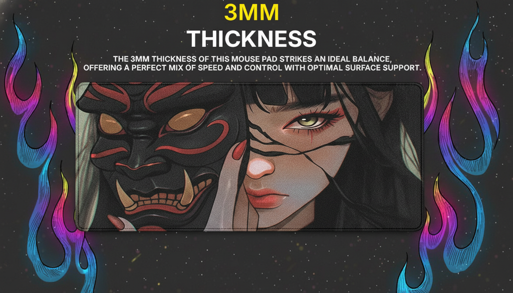 40x90cm Gaming Samurai Oni Mouse Pad Japan Mask Girl Deskmat Large Gamer Professional Premium Mousepad Speed Control Accessories