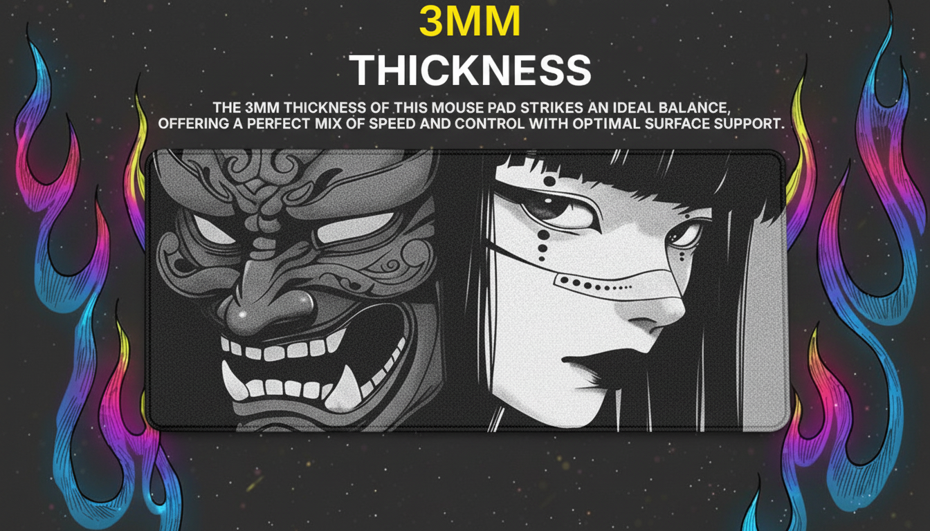 40x90cm Gaming Samurai Oni Mouse Pad Japan Mask Girl Deskmat Large Gamer Professional Premium Mousepad Speed Control Accessories