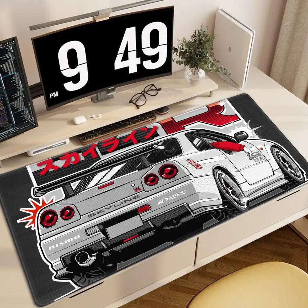 Racing GTR Sports Car Mousepad Cartoon Lockedge Large Gaming Mouse Pad Computer Gamer Keyboard Mouse Mat Desk For PC Desk Pad