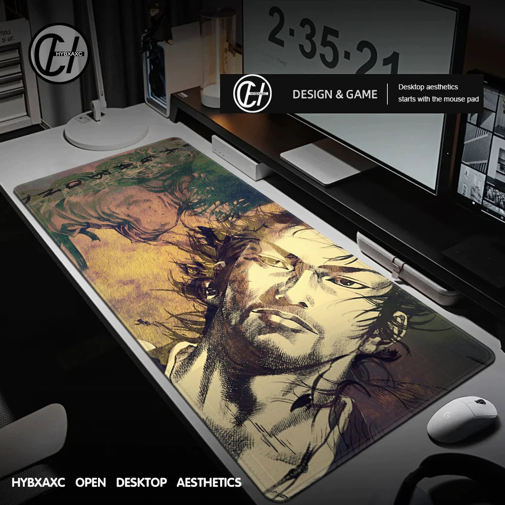 Miyamoto Musashi Vagabond Manga Mousepad Large Gaming Compute Gamer PC Keyboard Mouse Mat