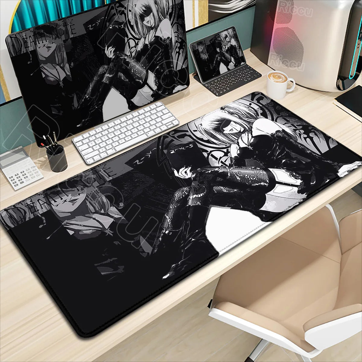 HD Printing New DEATH NOTE Mousepad Large Anime Mouse Pad XXL Oversized Gaming Keyboard Laptop Desk Mats PC Computer Accessories