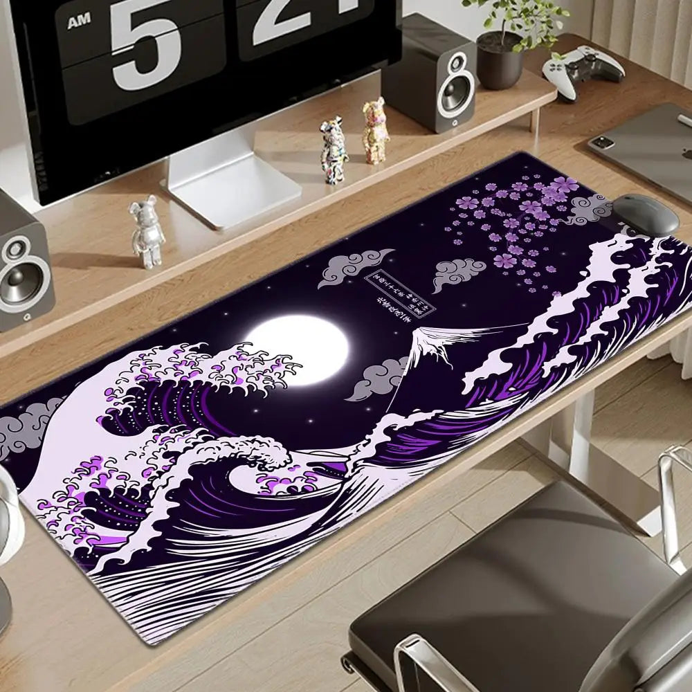 Computer Art Mouse Pad Japan The Great Wave of Kanagawa Large Gaming Mousepad Gamer XL Rubber Otaku Keyboard Pad Laptop Desk Mat