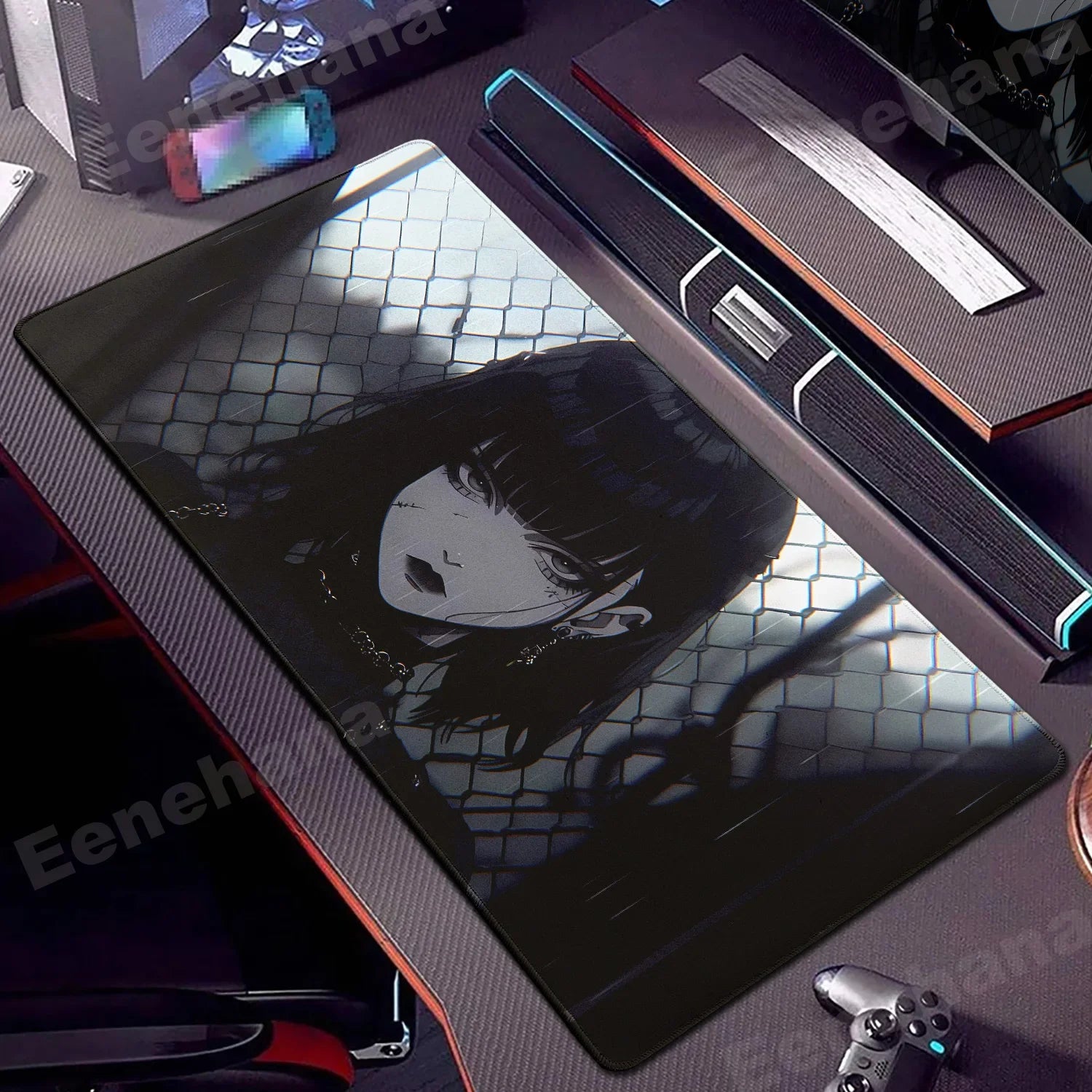 ftvae Devil Mask Rubber Mousepad Anime Goth Girls Gaming Mouse Mat Gamer Locking Edge Computer Mouse Pad Big Office HD Print Des