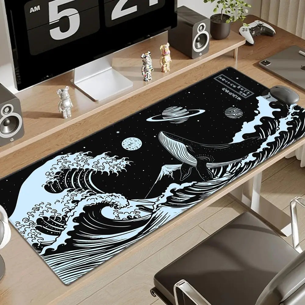 Computer Art Mouse Pad Japan The Great Wave of Kanagawa Large Gaming Mousepad Gamer XL Rubber Otaku Keyboard Pad Laptop Desk Mat