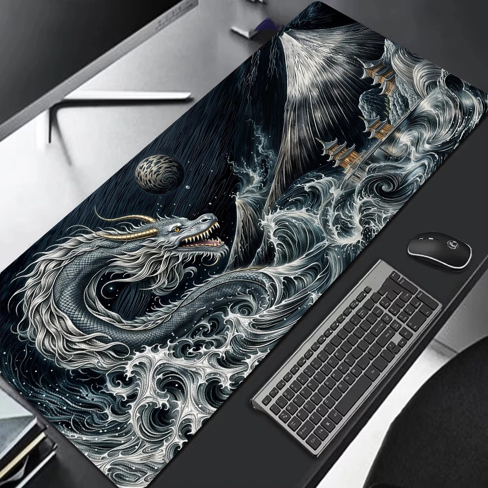 Japanese Dragon Large Gaming Mousepad XXL Keyboard Gamer 900x400 speed Mouse Pad on The Table Speed Desk Mat Anime