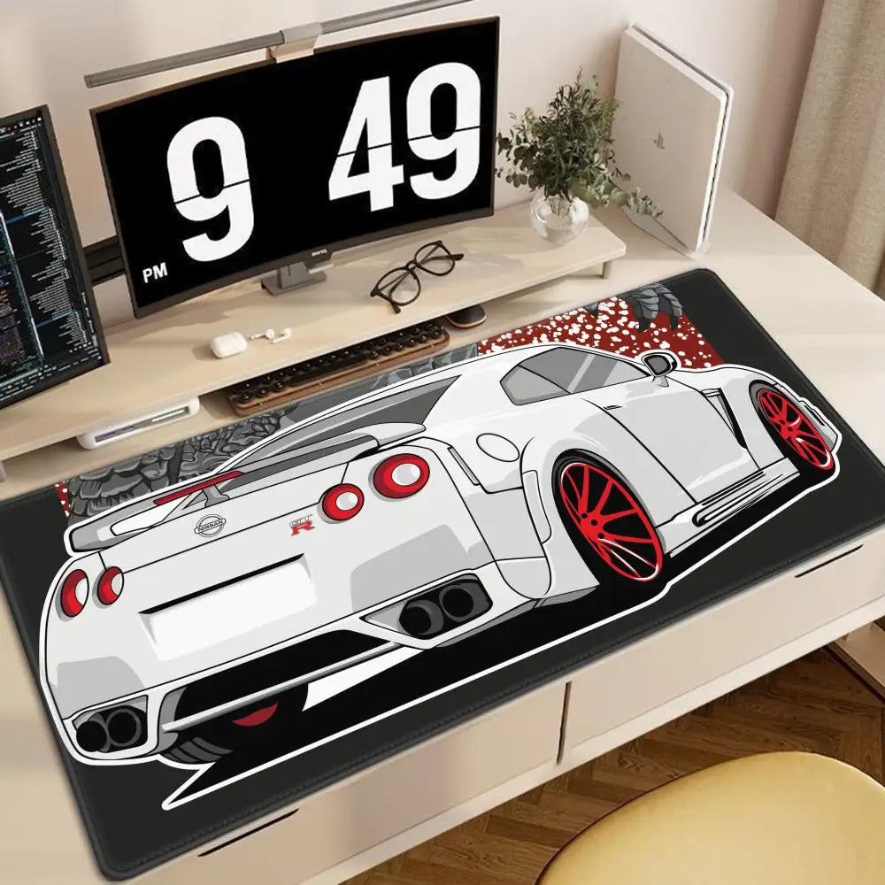 Racing GTR Sports Car Mousepad Cartoon Lockedge Large Gaming Mouse Pad Computer Gamer Keyboard Mouse Mat Desk For PC Desk Pad