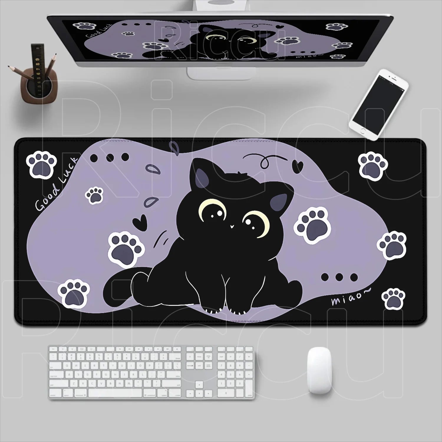 New Original Mouse Pad Anime Cute Cat Mousepad 400x700mm Large Keyboard Mats Kawaii Desk Mat Company Desk Pad for Gift Mousepads