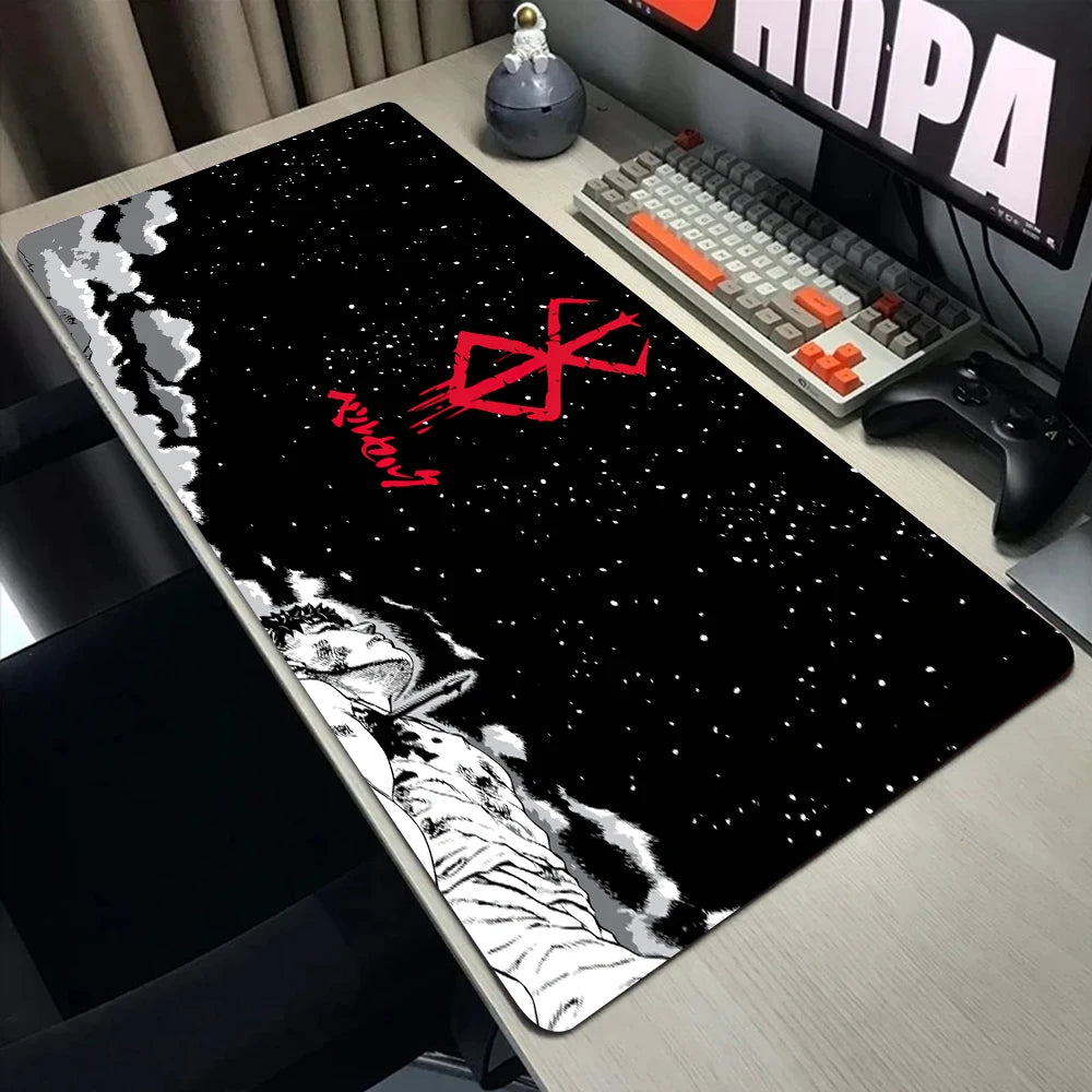 Laptop Mouse Speed Computer Mat Accessories Padmouse Mouse Pad Keyboard in berserk Desk Guts Gamer Big Gaming Guts sword Berserk