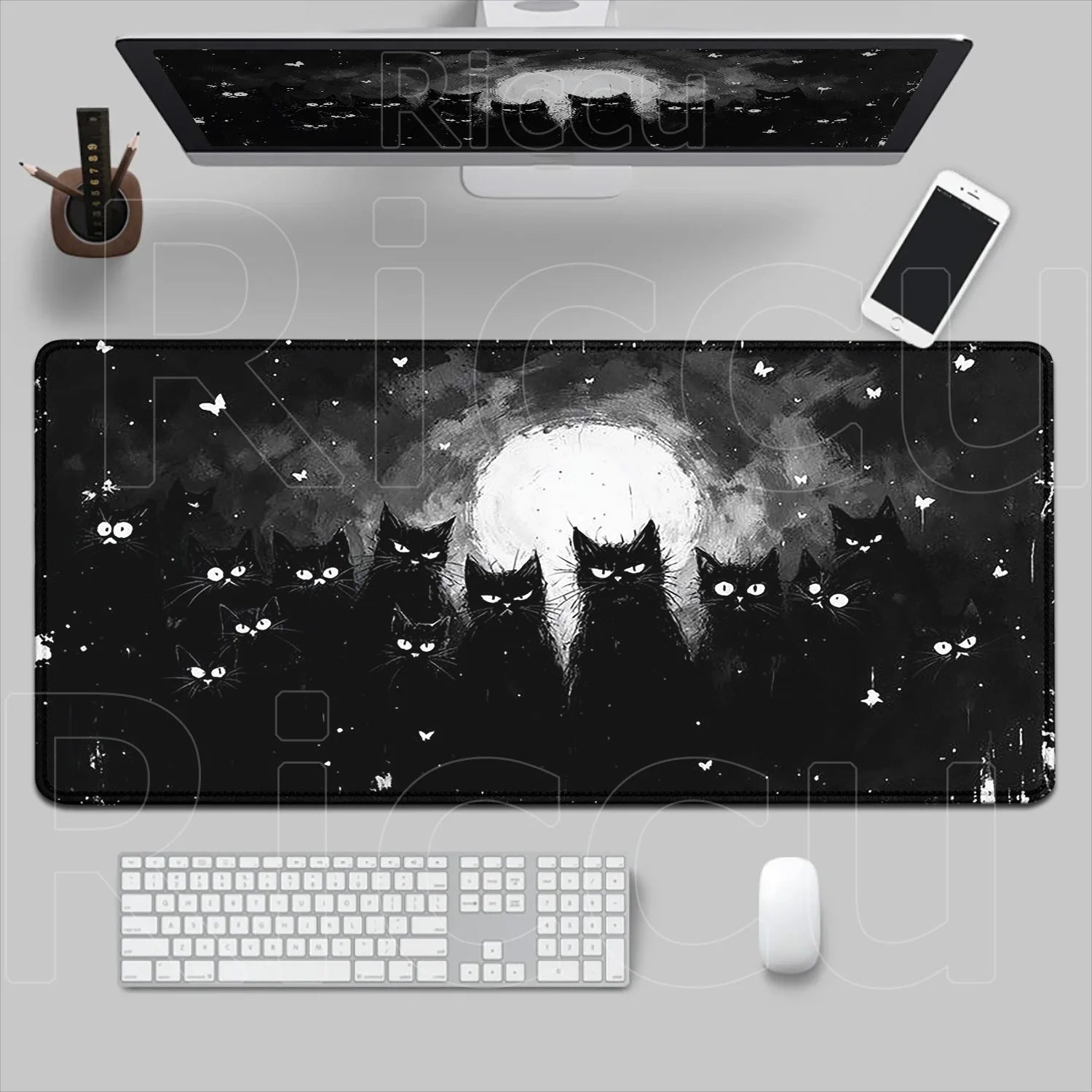 New Original Mouse Pad Anime Cute Cat Mousepad 400x700mm Large Keyboard Mats Kawaii Desk Mat Company Desk Pad for Gift Mousepads