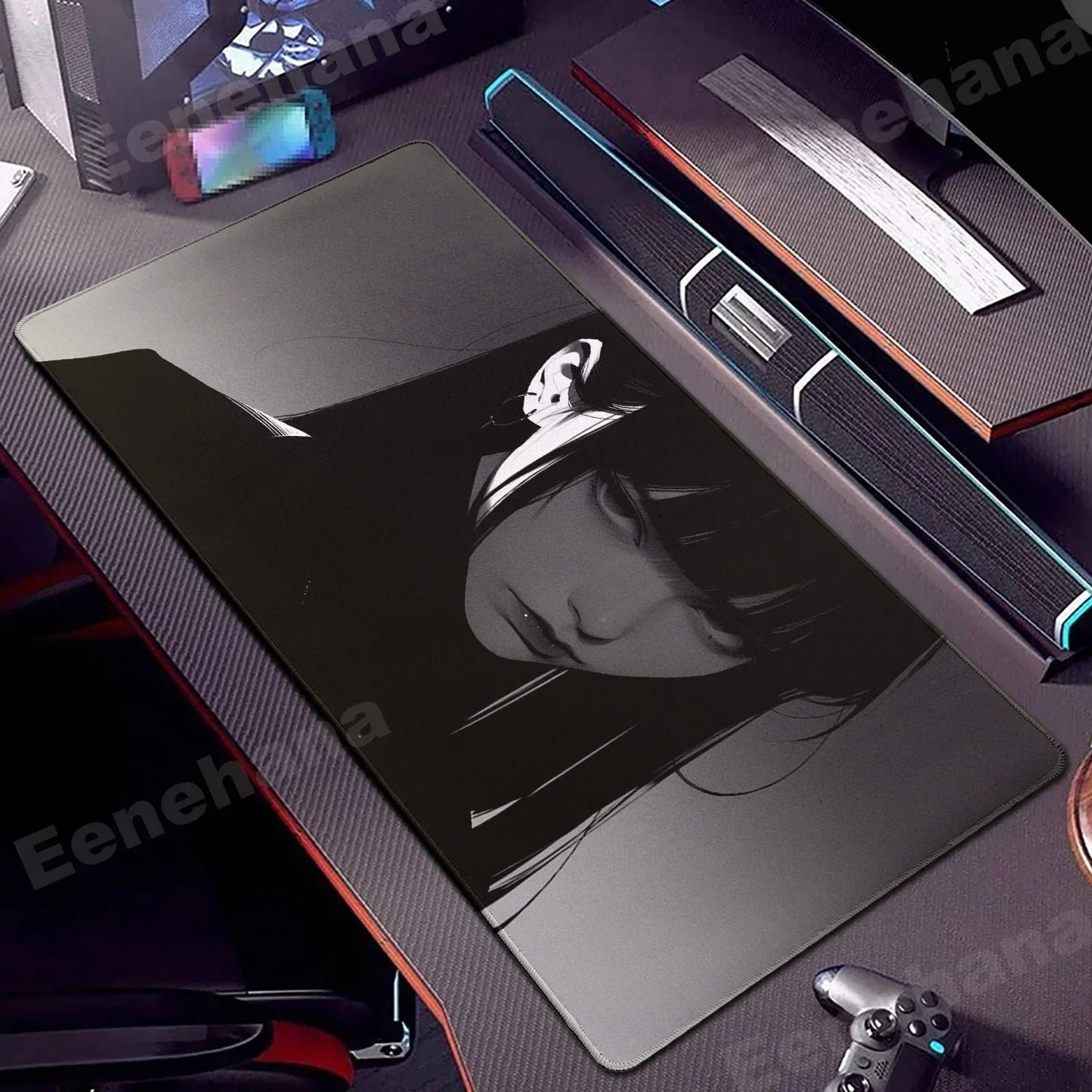 ftvae Devil Mask Rubber Mousepad Anime Goth Girls Gaming Mouse Mat Gamer Locking Edge Computer Mouse Pad Big Office HD Print Des