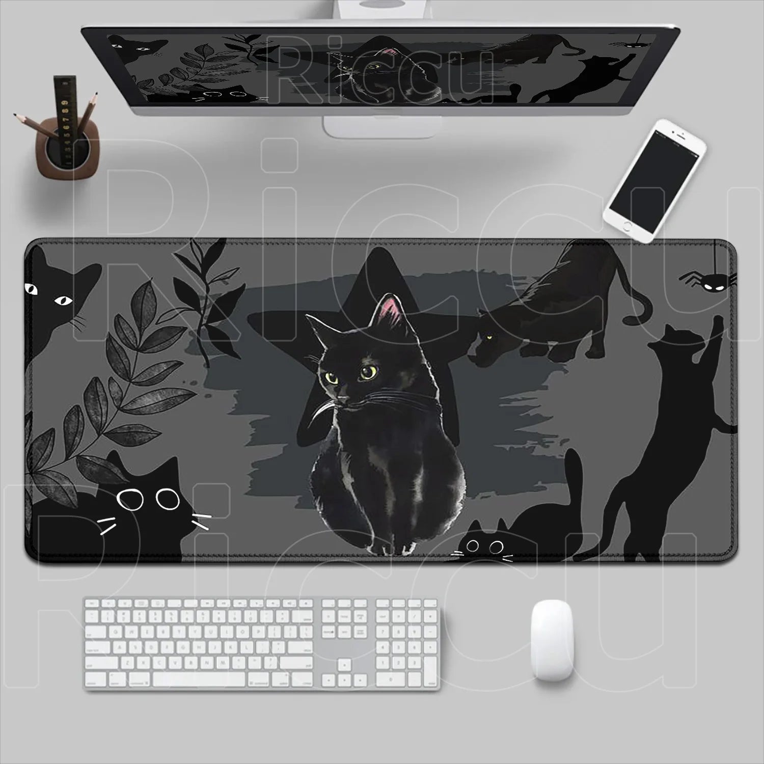 New Original Mouse Pad Anime Cute Cat Mousepad 400x700mm Large Keyboard Mats Kawaii Desk Mat Company Desk Pad for Gift Mousepads