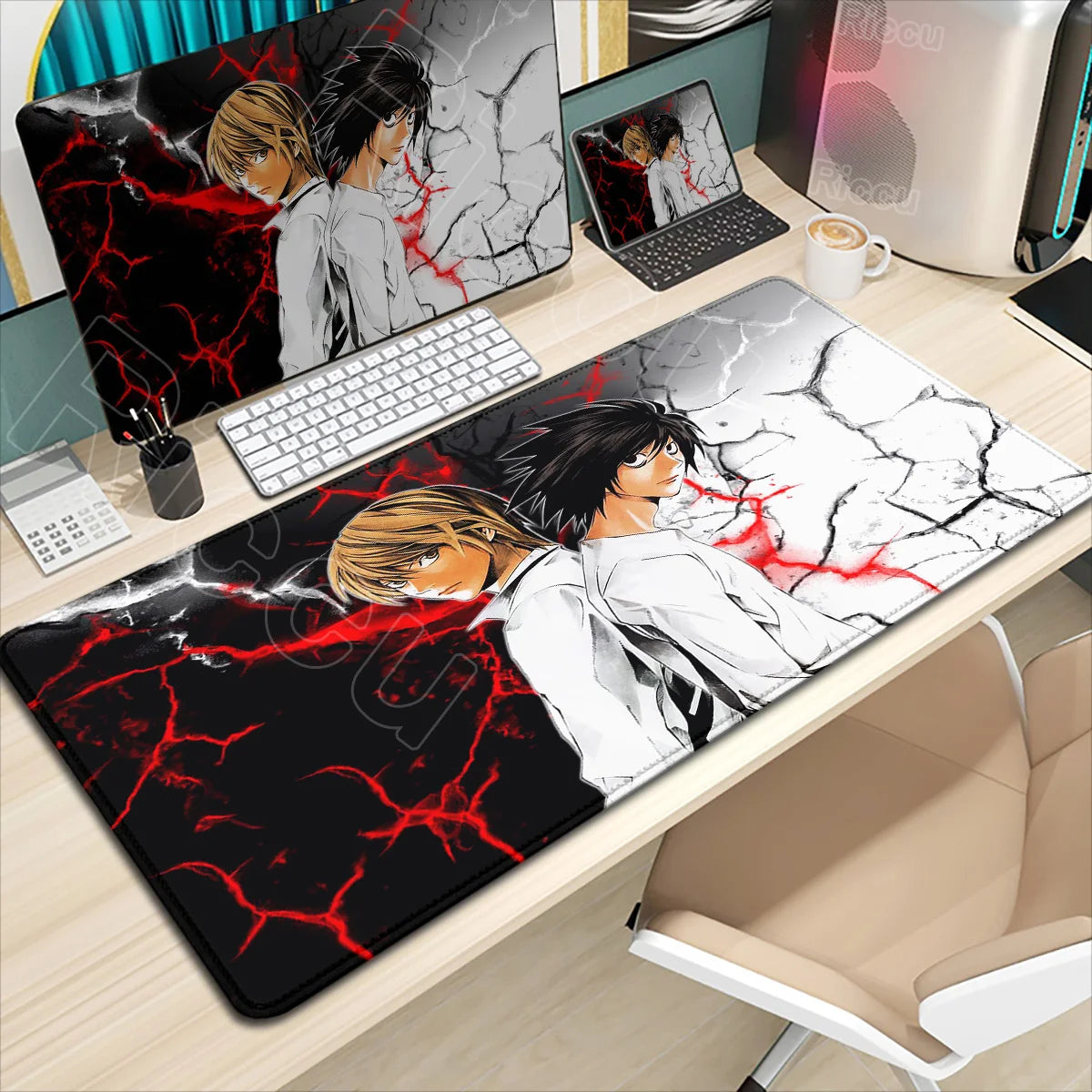 HD Printing New DEATH NOTE Mousepad Large Anime Mouse Pad XXL Oversized Gaming Keyboard Laptop Desk Mats PC Computer Accessories