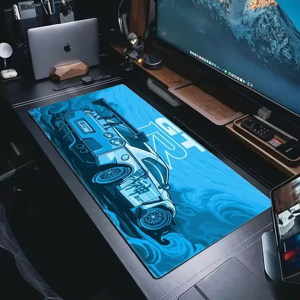 ftvae New Arrivals Sports Car Mouse Pad XXL Gaming Accessories Office Gamer Keyboard Desk Mat Non-Slip Laptop Large Anime GTR Mo