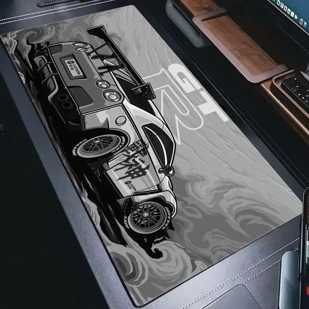 ftvae New Arrivals Sports Car Mouse Pad XXL Gaming Accessories Office Gamer Keyboard Desk Mat Non-Slip Laptop Large Anime GTR Mo