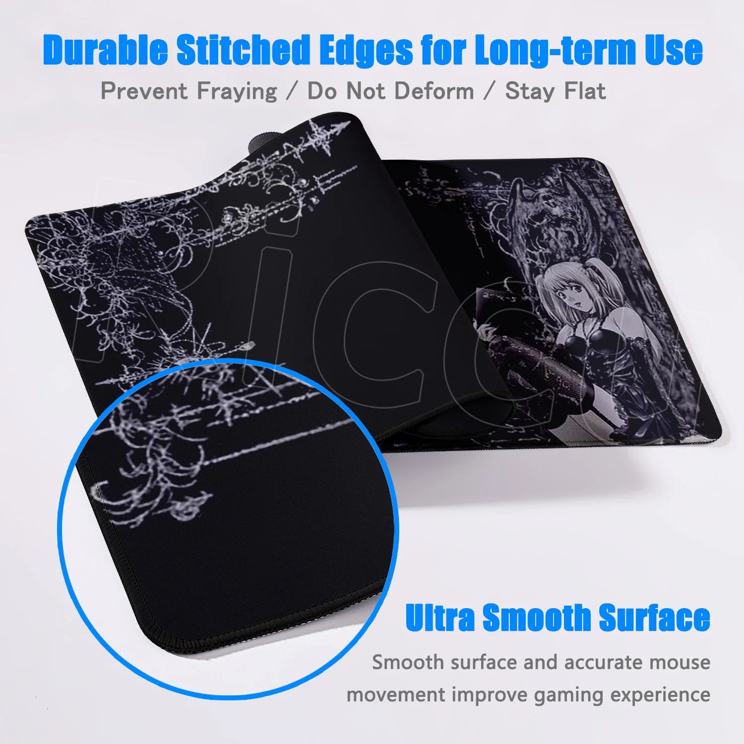 HD Printing New DEATH NOTE Mousepad Large Anime Mouse Pad XXL Oversized Gaming Keyboard Laptop Desk Mats PC Computer Accessories