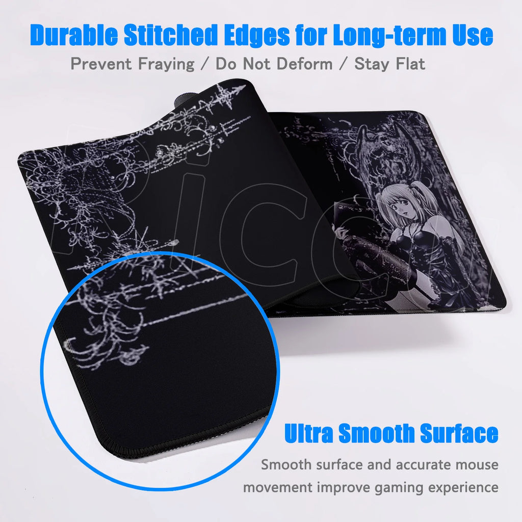 HD Printing New DEATH NOTE Mousepad Large Anime Mouse Pad XXL Oversized Gaming Keyboard Laptop Desk Mats PC Computer Accessories