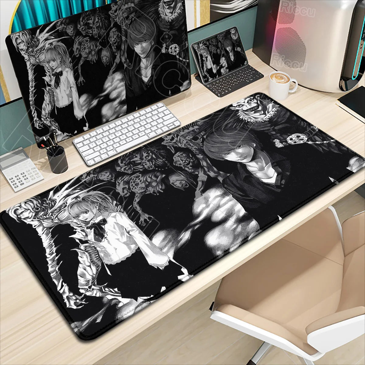 HD Printing New DEATH NOTE Mousepad Large Anime Mouse Pad XXL Oversized Gaming Keyboard Laptop Desk Mats PC Computer Accessories