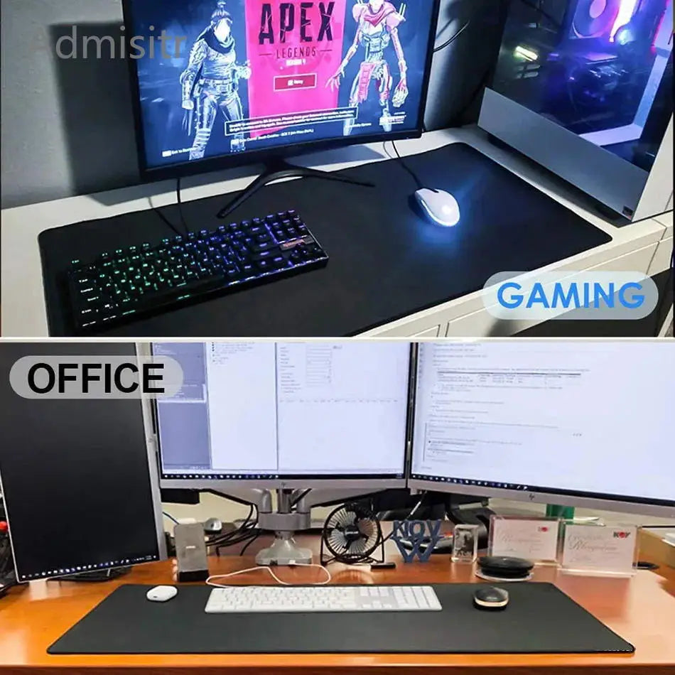 XXL Desk Mat Black And White Strata Liquid Mousepad Large Abstract Mouse Pad Gaming Deskmat With Lockedge Office Non-slip Carpet