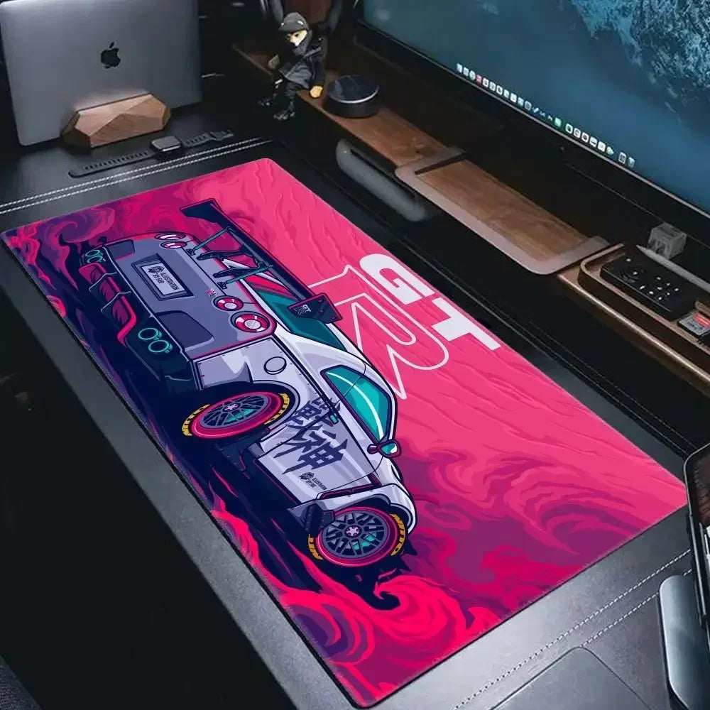 ftvae New Arrivals Sports Car Mouse Pad XXL Gaming Accessories Office Gamer Keyboard Desk Mat Non-Slip Laptop Large Anime GTR Mo