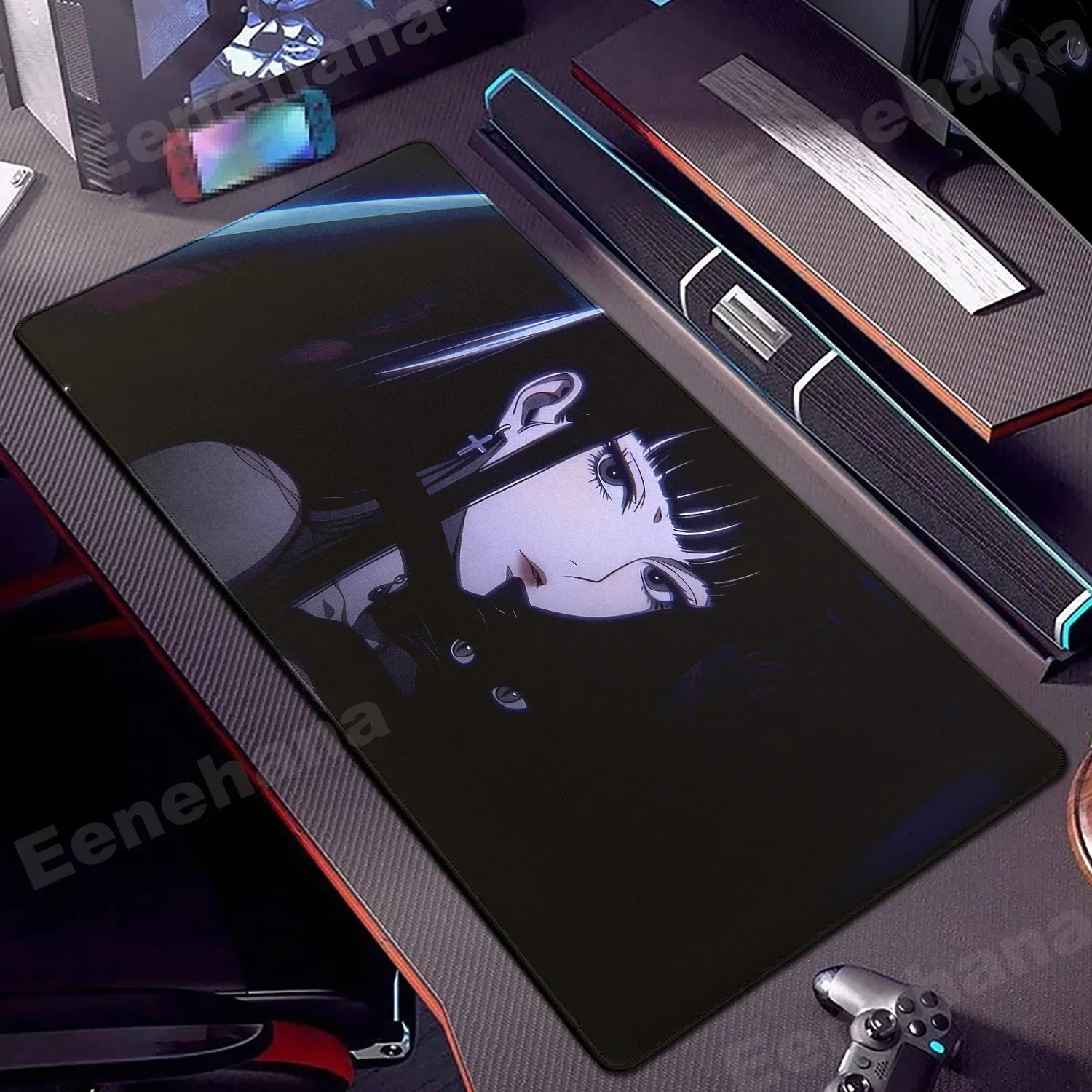 ftvae Devil Mask Rubber Mousepad Anime Goth Girls Gaming Mouse Mat Gamer Locking Edge Computer Mouse Pad Big Office HD Print Des