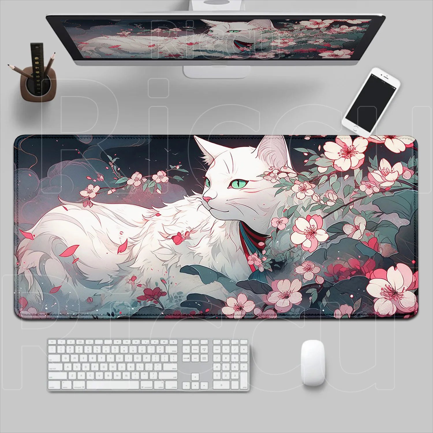 New Original Mouse Pad Anime Cute Cat Mousepad 400x700mm Large Keyboard Mats Kawaii Desk Mat Company Desk Pad for Gift Mousepads
