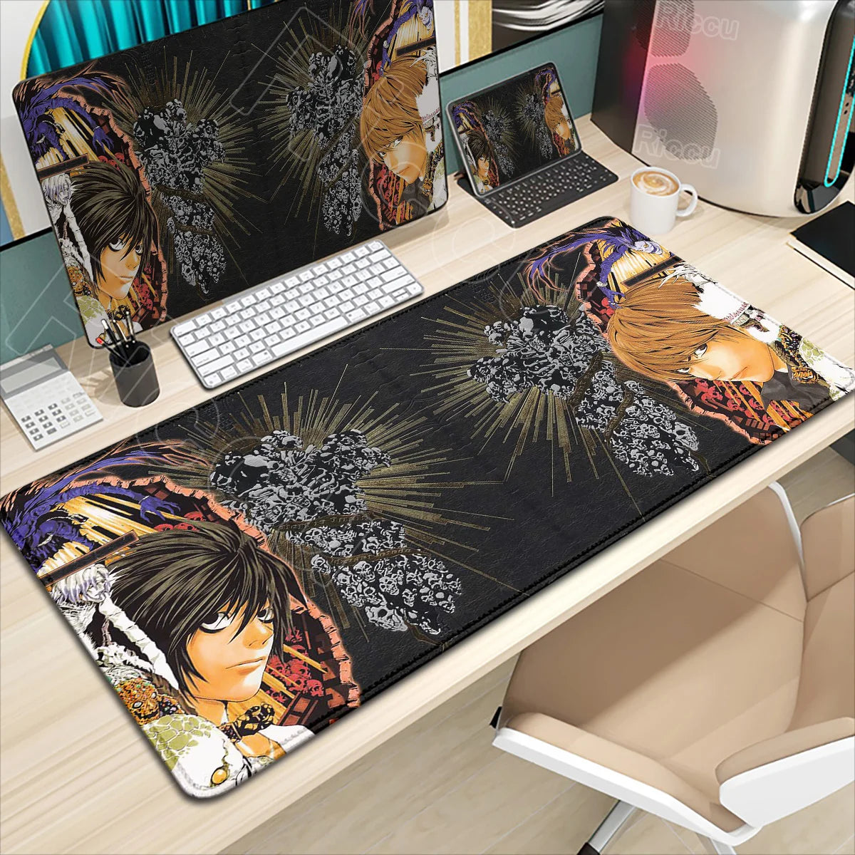 HD Printing New DEATH NOTE Mousepad Large Anime Mouse Pad XXL Oversized Gaming Keyboard Laptop Desk Mats PC Computer Accessories