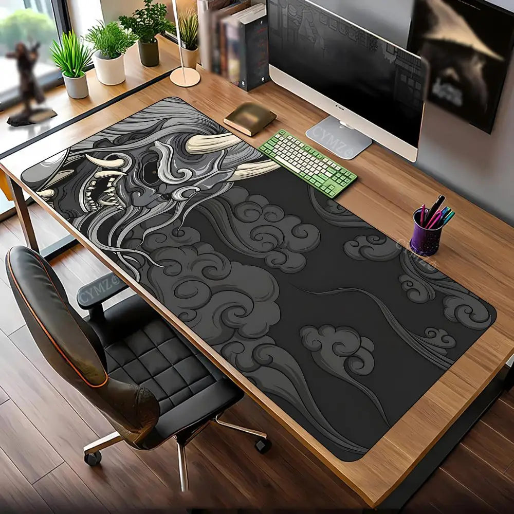 Japanese Ghost samurai gaming Mouse Pad Desk Mat rubber anti-slip Durable desk accessories Keyboard desktop pads maus pad rug