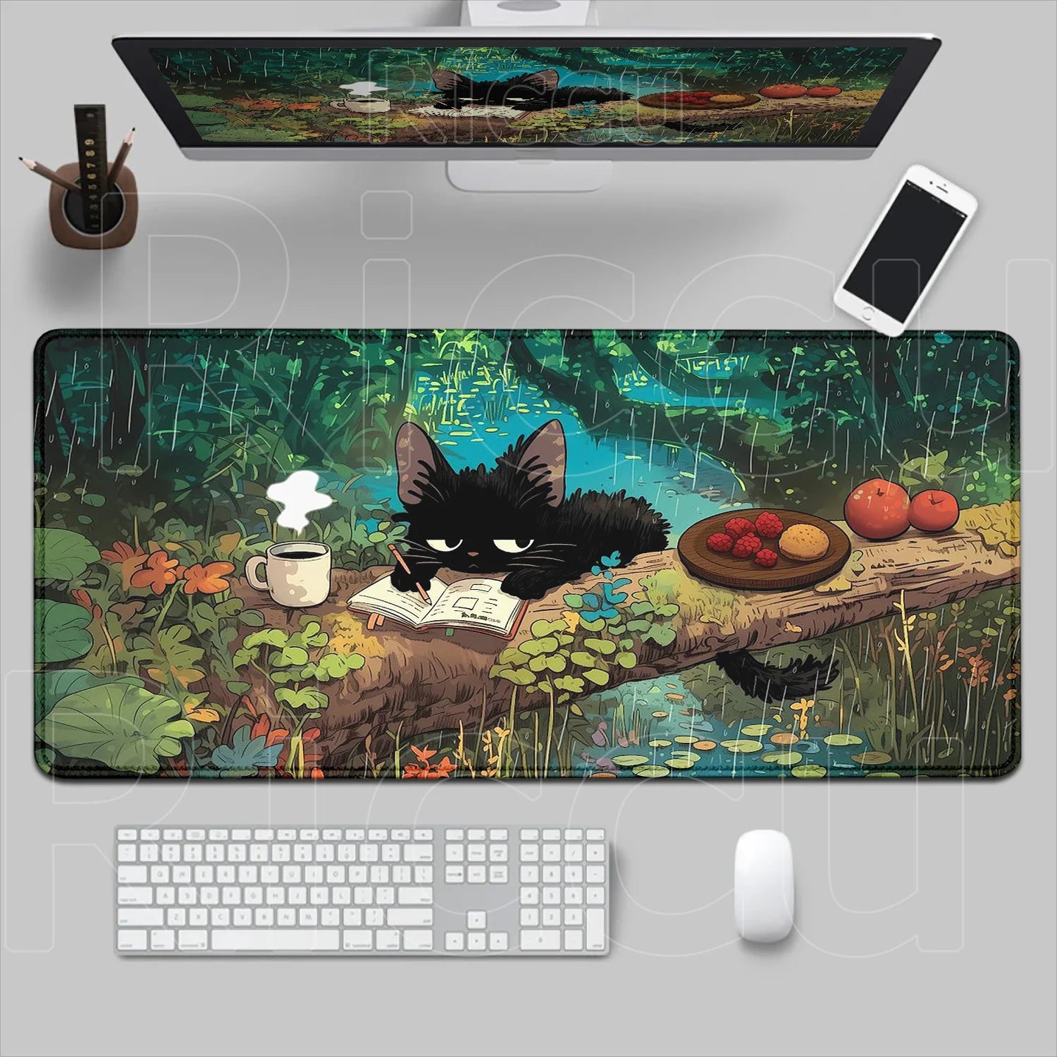New Original Mouse Pad Anime Cute Cat Mousepad 400x700mm Large Keyboard Mats Kawaii Desk Mat Company Desk Pad for Gift Mousepads