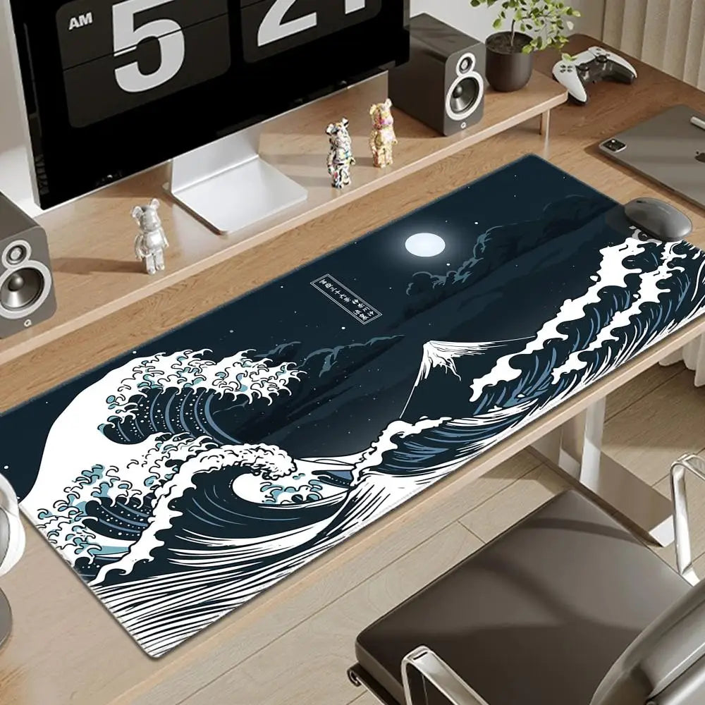 Computer Art Mouse Pad Japan The Great Wave of Kanagawa Large Gaming Mousepad Gamer XL Rubber Otaku Keyboard Pad Laptop Desk Mat