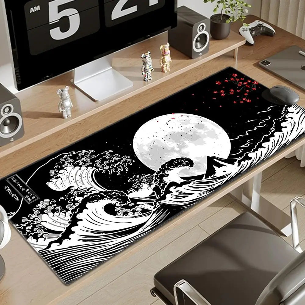 Computer Art Mouse Pad Japan The Great Wave of Kanagawa Large Gaming Mousepad Gamer XL Rubber Otaku Keyboard Pad Laptop Desk Mat