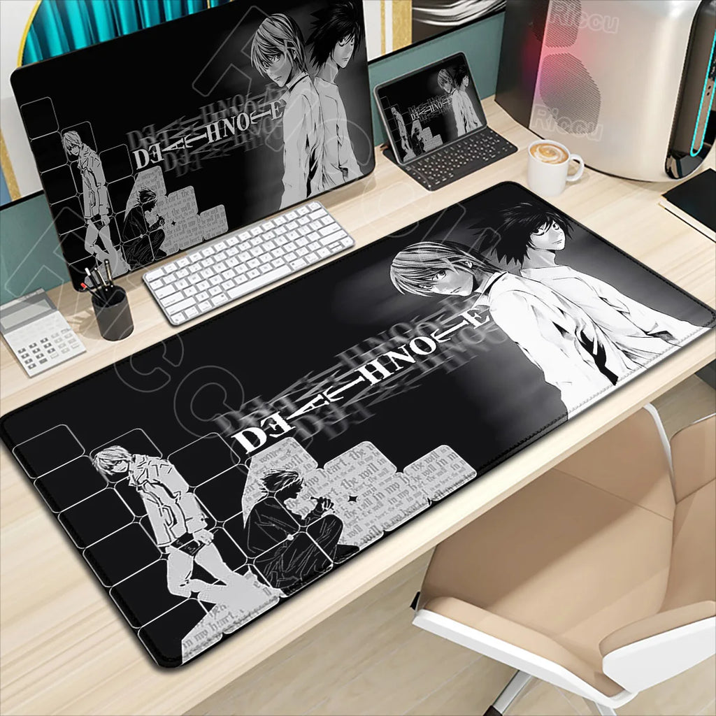 HD Printing New DEATH NOTE Mousepad Large Anime Mouse Pad XXL Oversized Gaming Keyboard Laptop Desk Mats PC Computer Accessories