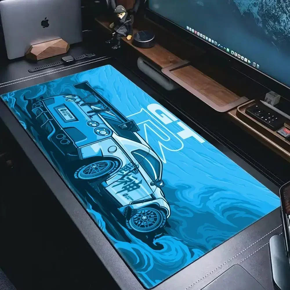 ftvae New Arrivals Sports Car Mouse Pad XXL Gaming Accessories Office Gamer Keyboard Desk Mat Non-Slip Laptop Large Anime GTR Mo