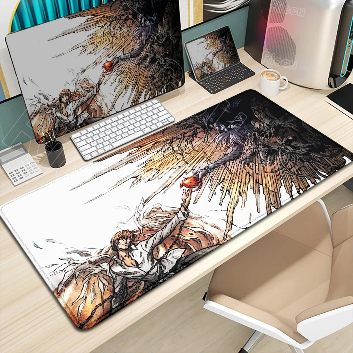 HD Printing New DEATH NOTE Mousepad Large Anime Mouse Pad XXL Oversized Gaming Keyboard Laptop Desk Mats PC Computer Accessories