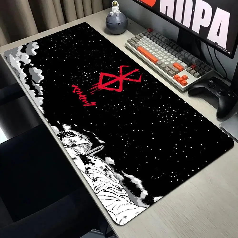 Laptop Mouse Speed Computer Mat Accessories Padmouse Mouse Pad Keyboard in berserk Desk Guts Gamer Big Gaming Guts sword Berserk