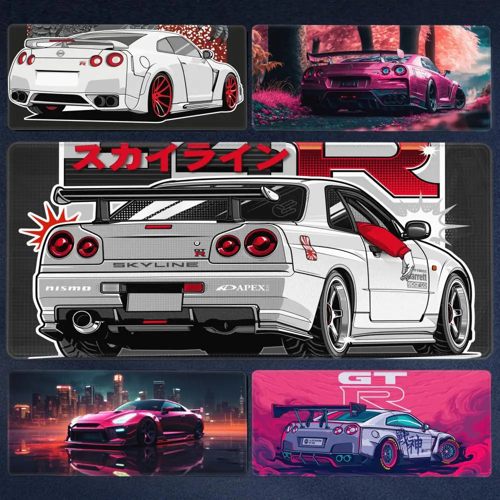 Racing GTR Sports Car Mousepad Cartoon Lockedge Large Gaming Mouse Pad Computer Gamer Keyboard Mouse Mat Desk For PC Desk Pad