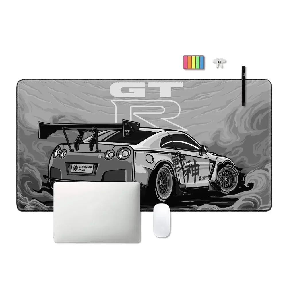 ftvae New Arrivals Sports Car Mouse Pad XXL Gaming Accessories Office Gamer Keyboard Desk Mat Non-Slip Laptop Large Anime GTR Mo