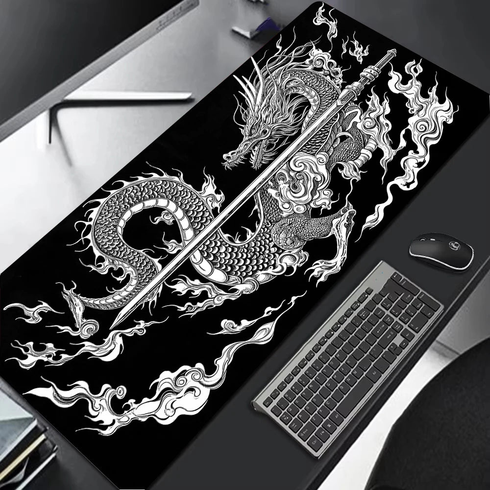 Japanese Dragon Large Gaming Mousepad XXL Keyboard Gamer 900x400 speed Mouse Pad on The Table Speed Desk Mat Anime