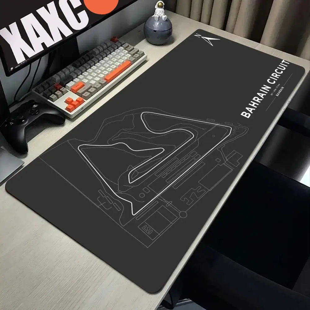 Formula 1 Racing Circuit Mouse Pad Desk Mouse Pad Cute HD Desk Pad Extended Gaming Keyboard Mats Large XXL Gamer Mousepad 90x40