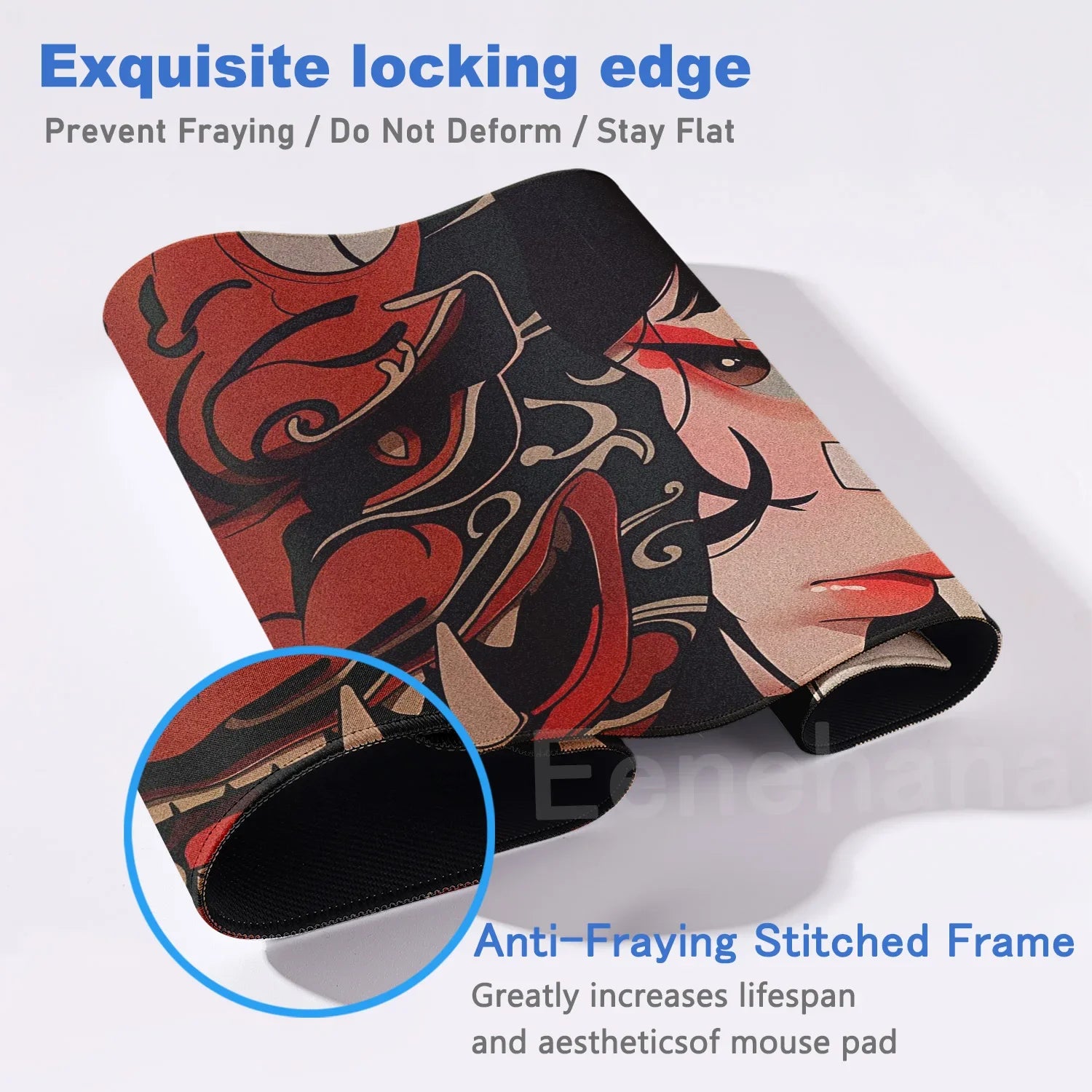ftvae Devil Mask Rubber Mousepad Anime Goth Girls Gaming Mouse Mat Gamer Locking Edge Computer Mouse Pad Big Office HD Print Des