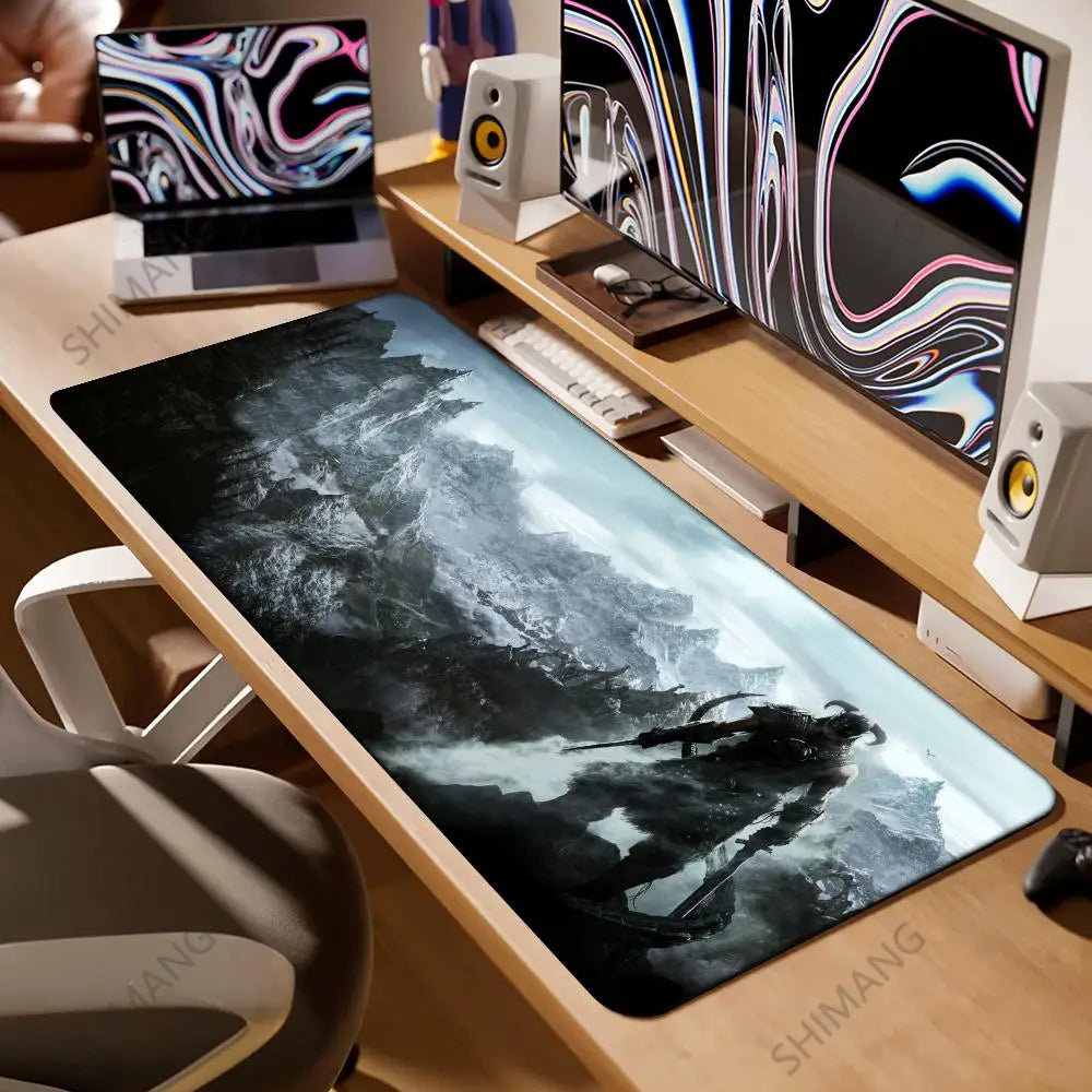 SKYRIM GAMEs Mouse Pad Xxl Large MousePad 900x400 Gaming Accessories Deskmat Desk Mat Game Mats Mause Office Pads
