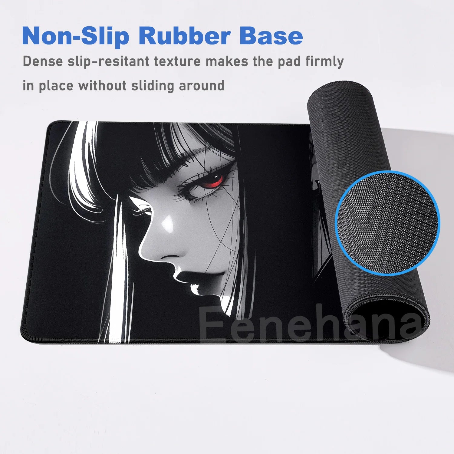ftvae Devil Mask Rubber Mousepad Anime Goth Girls Gaming Mouse Mat Gamer Locking Edge Computer Mouse Pad Big Office HD Print Des