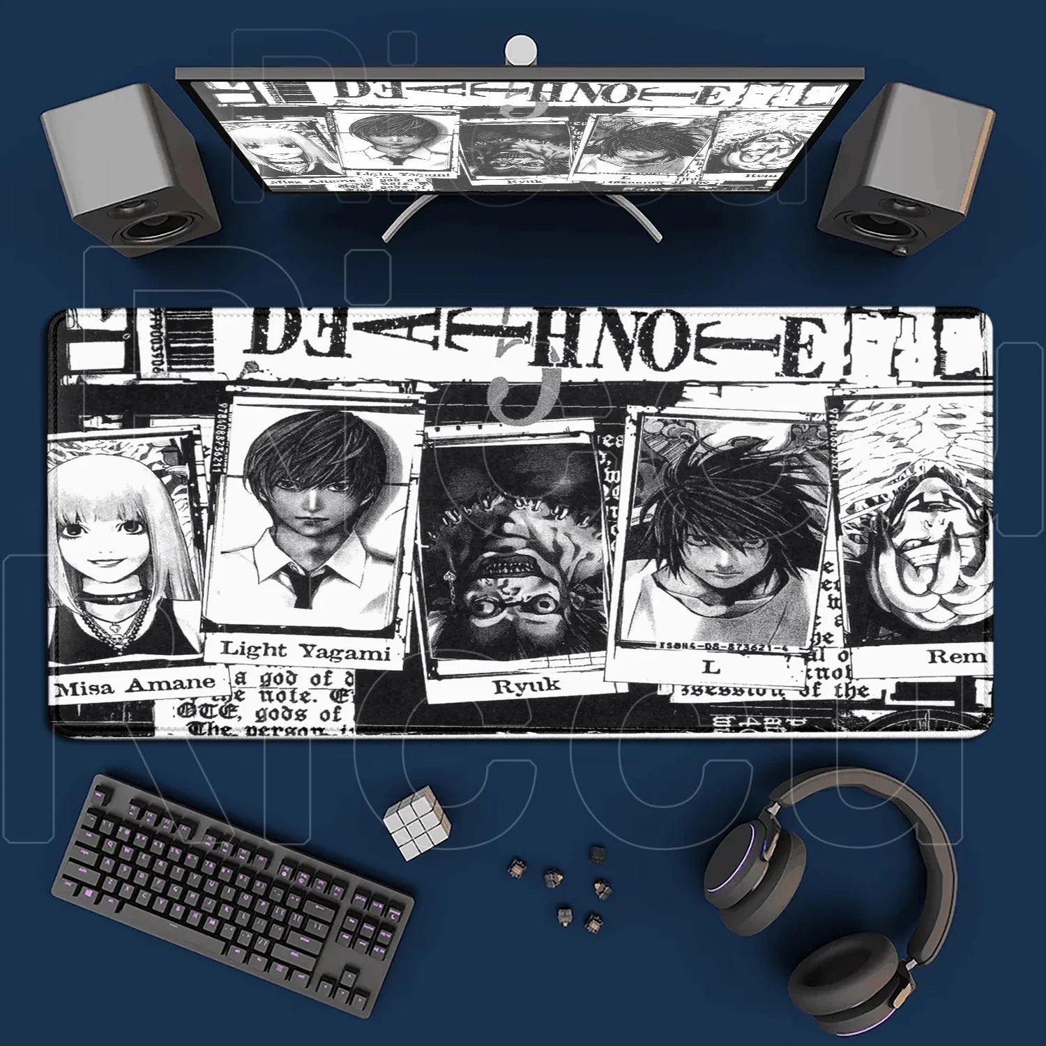 HD Printing New DEATH NOTE Mousepad Large Anime Mouse Pad XXL Oversized Gaming Keyboard Laptop Desk Mats PC Computer Accessories