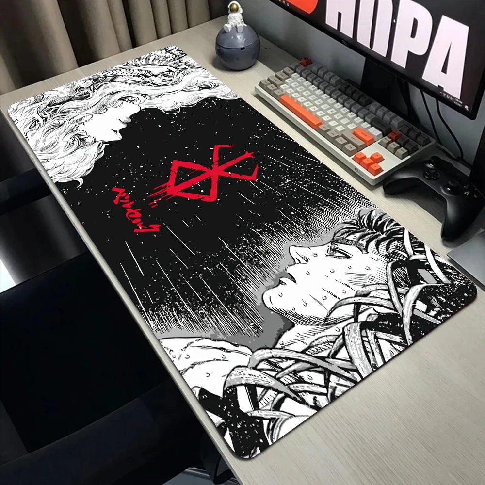 Laptop Mouse Speed Computer Mat Accessories Padmouse Mouse Pad Keyboard in berserk Desk Guts Gamer Big Gaming Guts sword Berserk