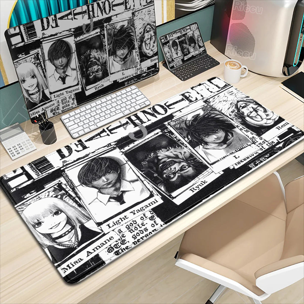 HD Printing New DEATH NOTE Mousepad Large Anime Mouse Pad XXL Oversized Gaming Keyboard Laptop Desk Mats PC Computer Accessories