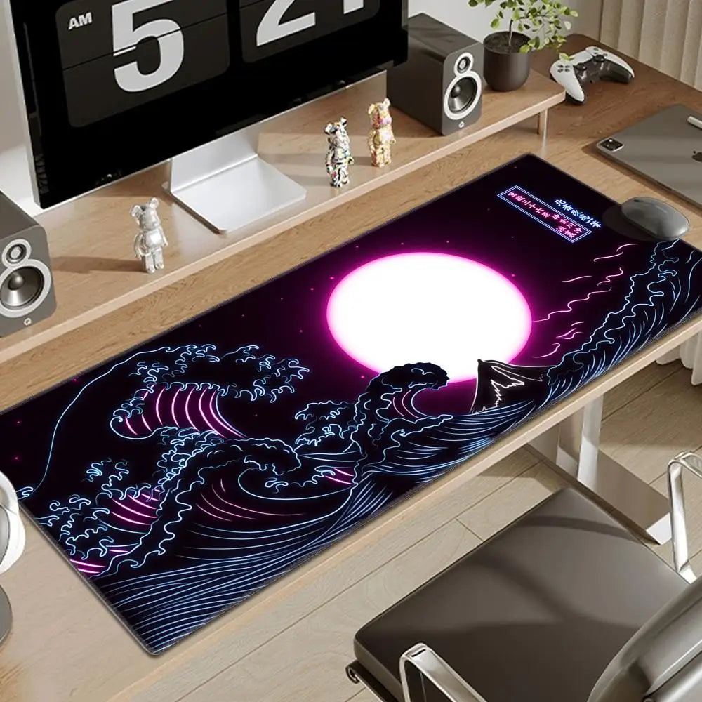 Computer Art Mouse Pad Japan The Great Wave of Kanagawa Large Gaming Mousepad Gamer XL Rubber Otaku Keyboard Pad Laptop Desk Mat