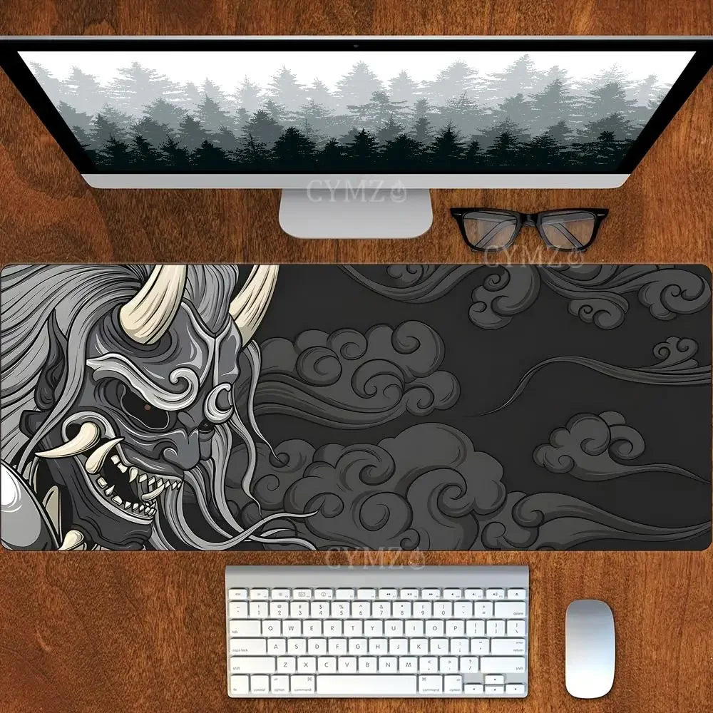 Japanese Ghost samurai gaming Mouse Pad Desk Mat rubber anti-slip Durable desk accessories Keyboard desktop pads maus pad rug