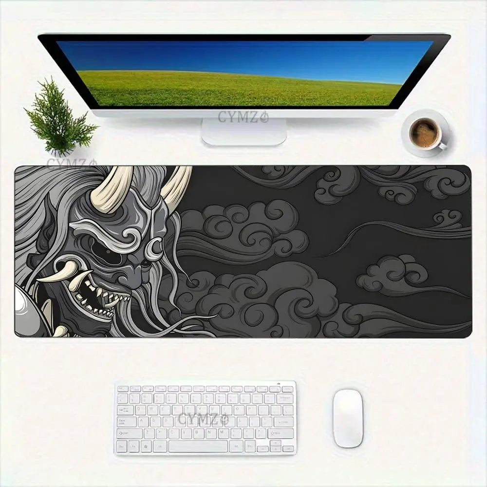 Japanese Ghost samurai gaming Mouse Pad Desk Mat rubber anti-slip Durable desk accessories Keyboard desktop pads maus pad rug