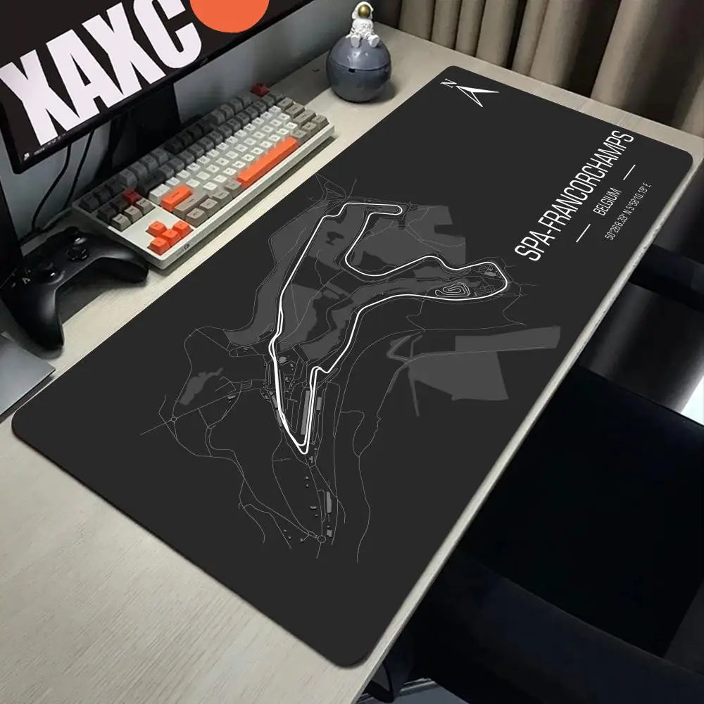 Formula 1 Racing Circuit Mouse Pad Desk Mouse Pad Cute HD Desk Pad Extended Gaming Keyboard Mats Large XXL Gamer Mousepad 90x40